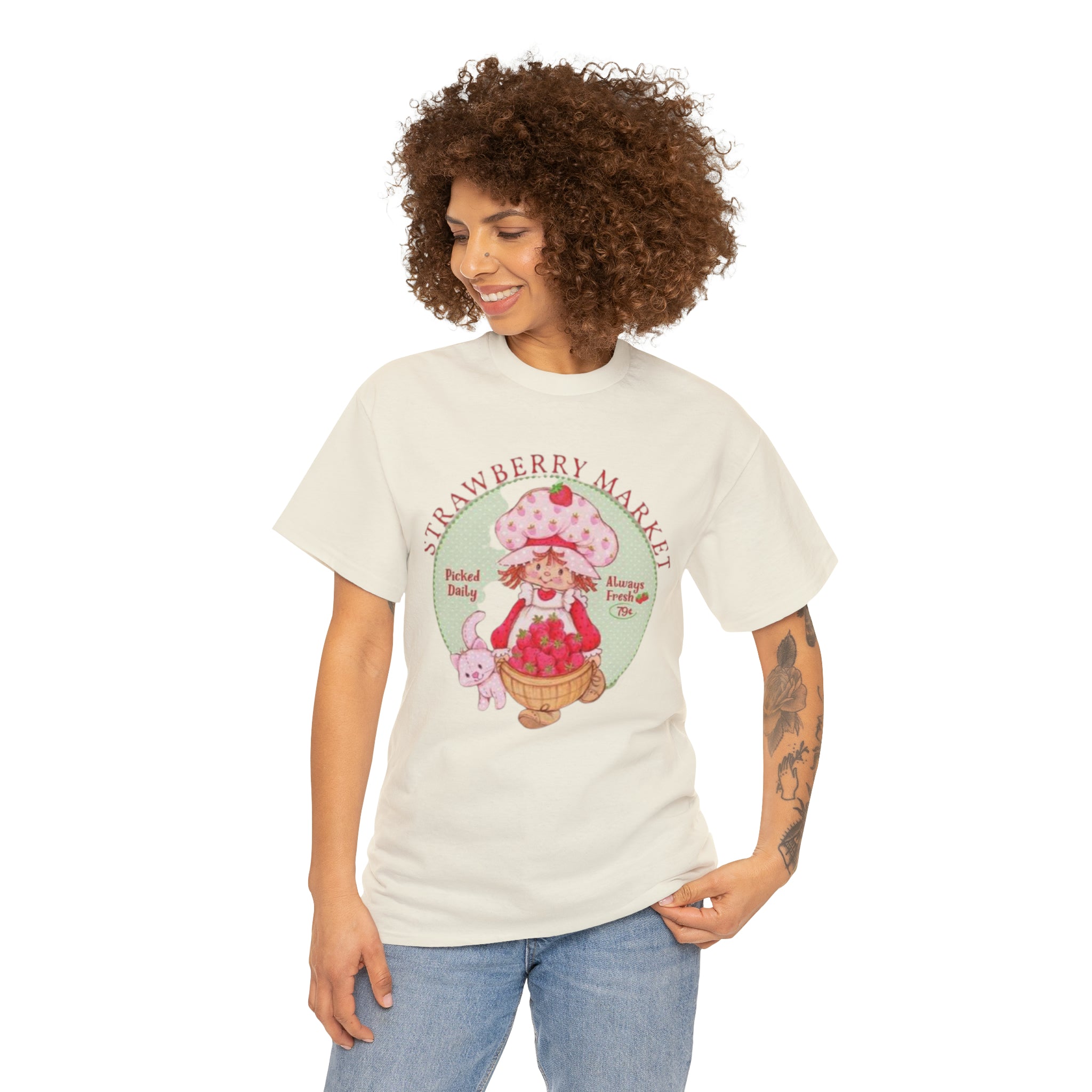 Strawberry Shortcake-  Unisex Heavy Cotton T-Shirt - Creations by Chris and Carlos